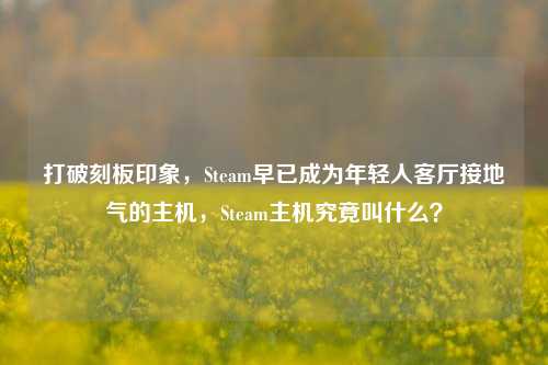 打破刻板印象,Steam早已成为年轻人客厅接地气的主机,Steam主机究竟叫什么?