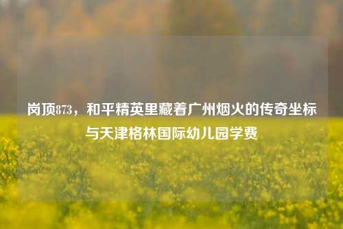 岗顶873,和平精英里藏着广州烟火的传奇坐标与天津格林国际幼儿园学费