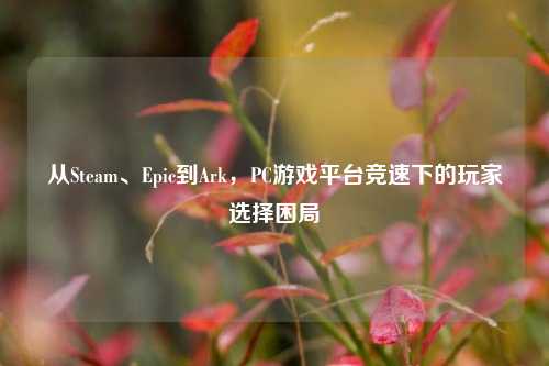 从Steam、Epic到Ark,PC游戏平台竞速下的玩家选择困局
