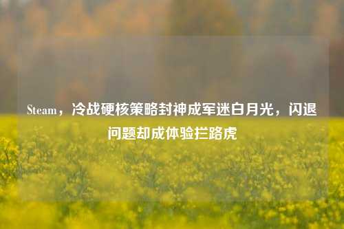 Steam，冷战硬核策略封神成军迷白月光，闪退问题却成体验拦路虎
