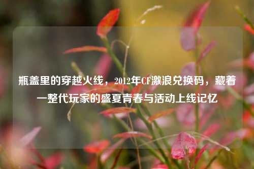 瓶盖里的穿越火线,2012年CF激浪兑换码,藏着一整代玩家的盛夏青春与活动上线记忆