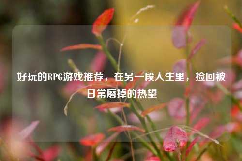 好玩的RPG游戏推荐，在另一段人生里，捡回被日常磨掉的热望