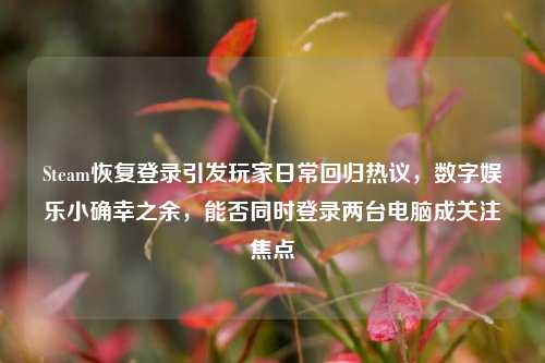 Steam恢复登录引发玩家日常回归热议,数字娱乐小确幸之余,能否同时登录两台电脑成关注焦点