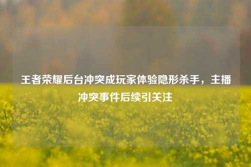 王者荣耀后台冲突成玩家体验隐形杀手，主播冲突事件后续引关注