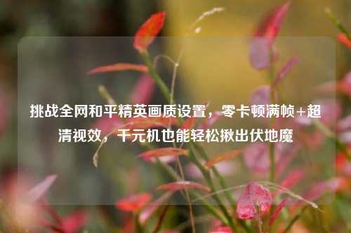 挑战全网和平精英画质设置,零卡顿满帧+超清视效,千元机也能轻松揪出伏地魔