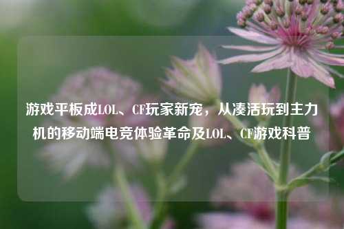 游戏平板成LOL、CF玩家新宠，从凑活玩到主力机的移动端电竞体验革命及LOL、CF游戏科普