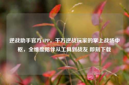逆战助手官方APP，千万逆战玩家的掌上战场中枢，全维度陪伴从工具到战友 即刻下载