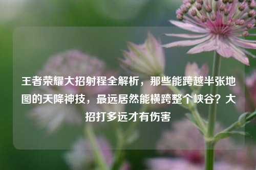 王者荣耀大招射程全解析，那些能跨越半张地图的天降神技，最远居然能横跨整个峡谷？大招打多远才有伤害