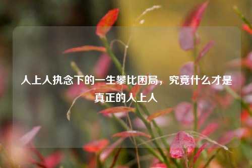 人上人执念下的一生攀比困局，究竟什么才是真正的人上人